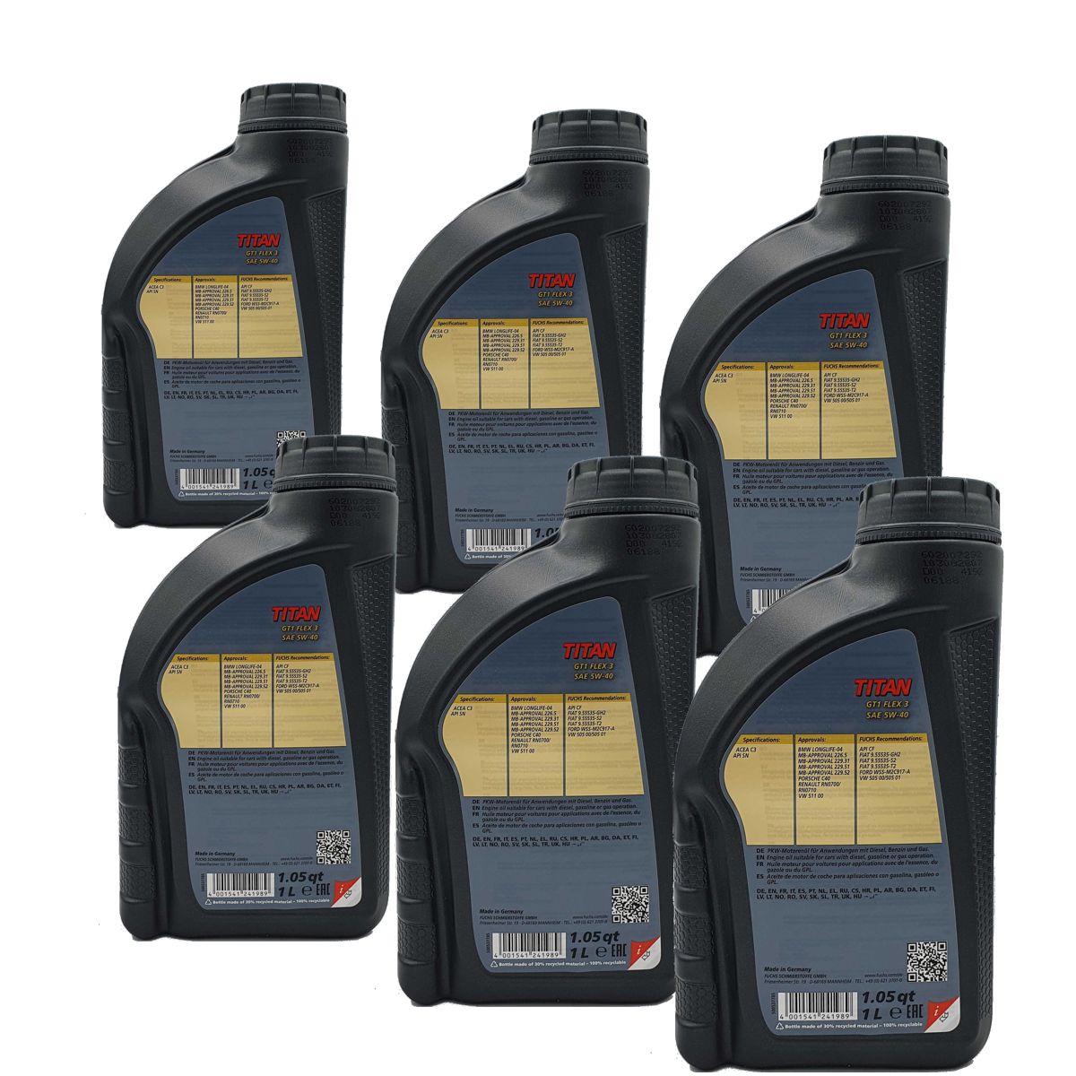 Fuchs Titan GT1 Flex 3 5W-40 6x1 Liter