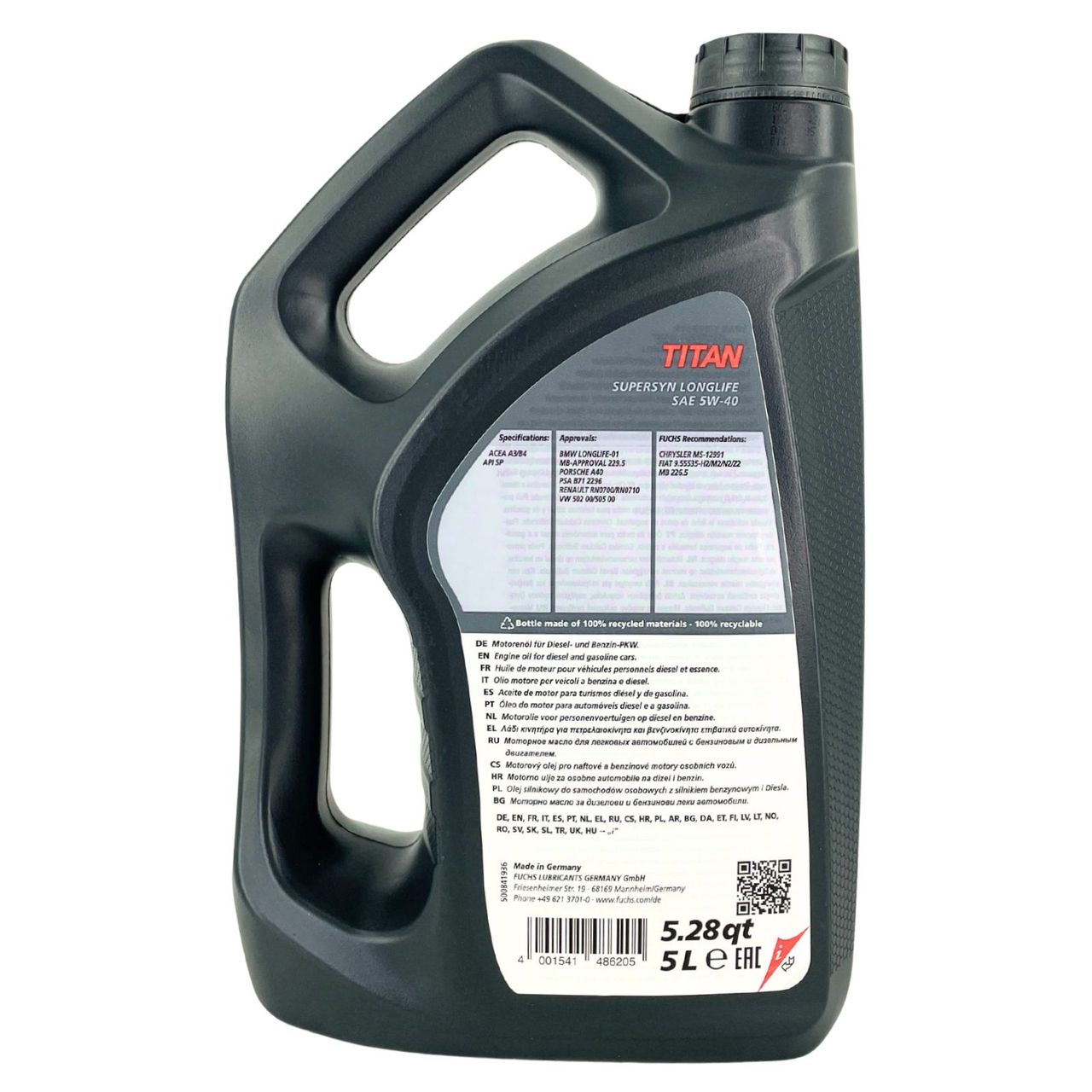 Fuchs Titan Supersyn Longlife 5W-40 5 Liter