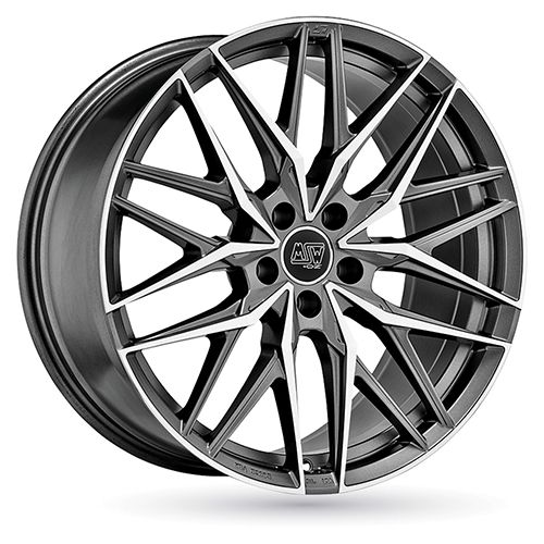 MSW (OZ) MSW 50 matt gun metal full polished 10.0Jx22 5x130 ET20