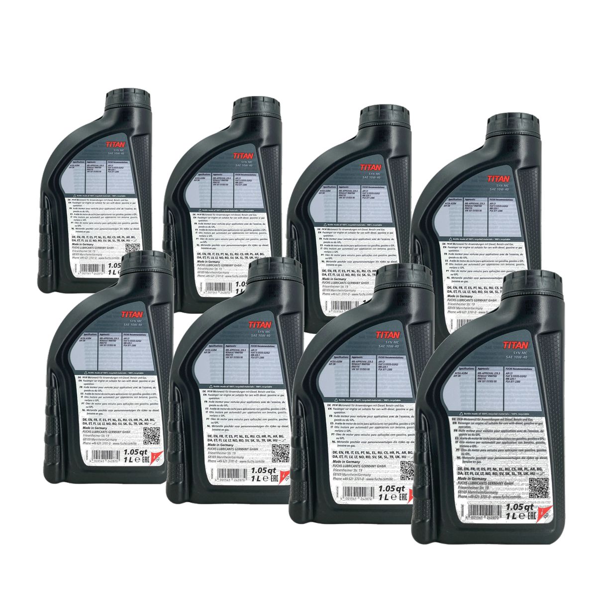 Fuchs Titan Syn MC 10W-40 8x1 Liter