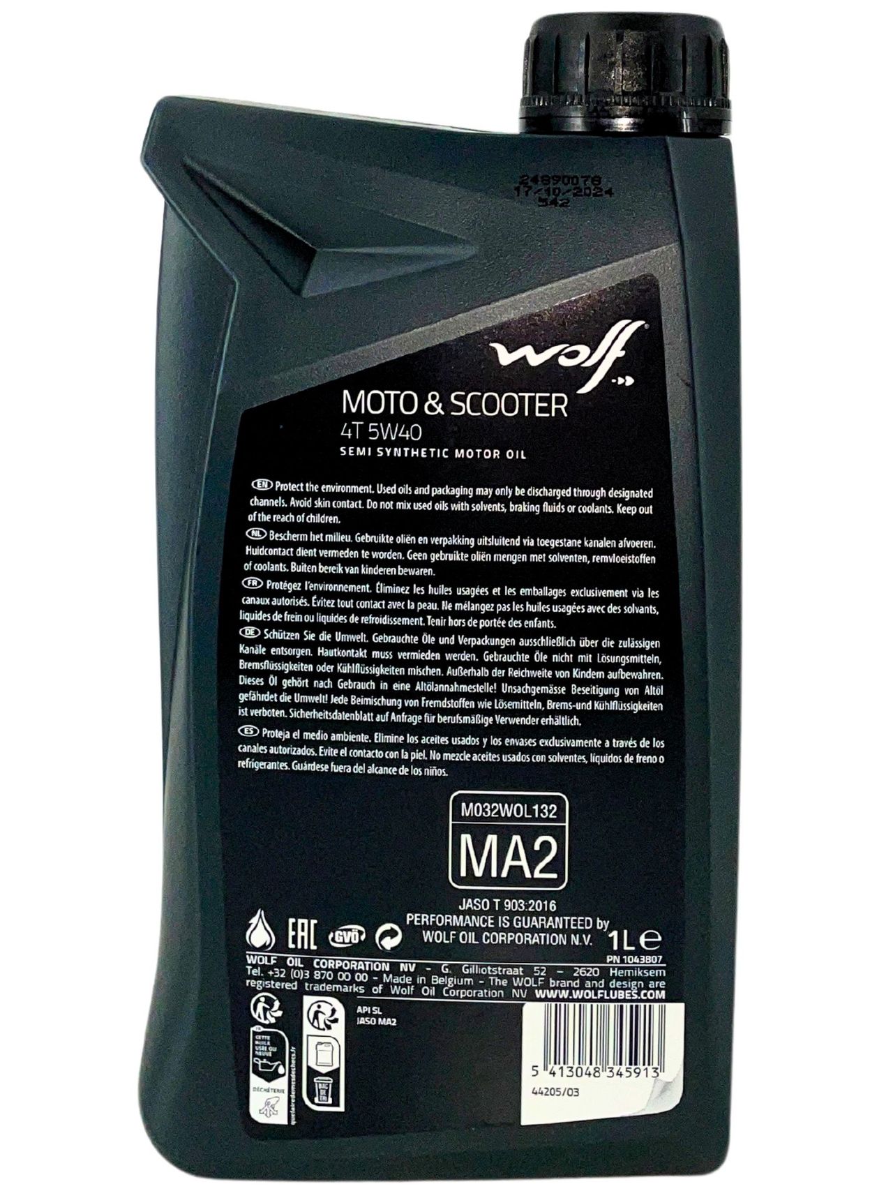 Wolf Moto & Scooter 4T 5W-40 1 Liter