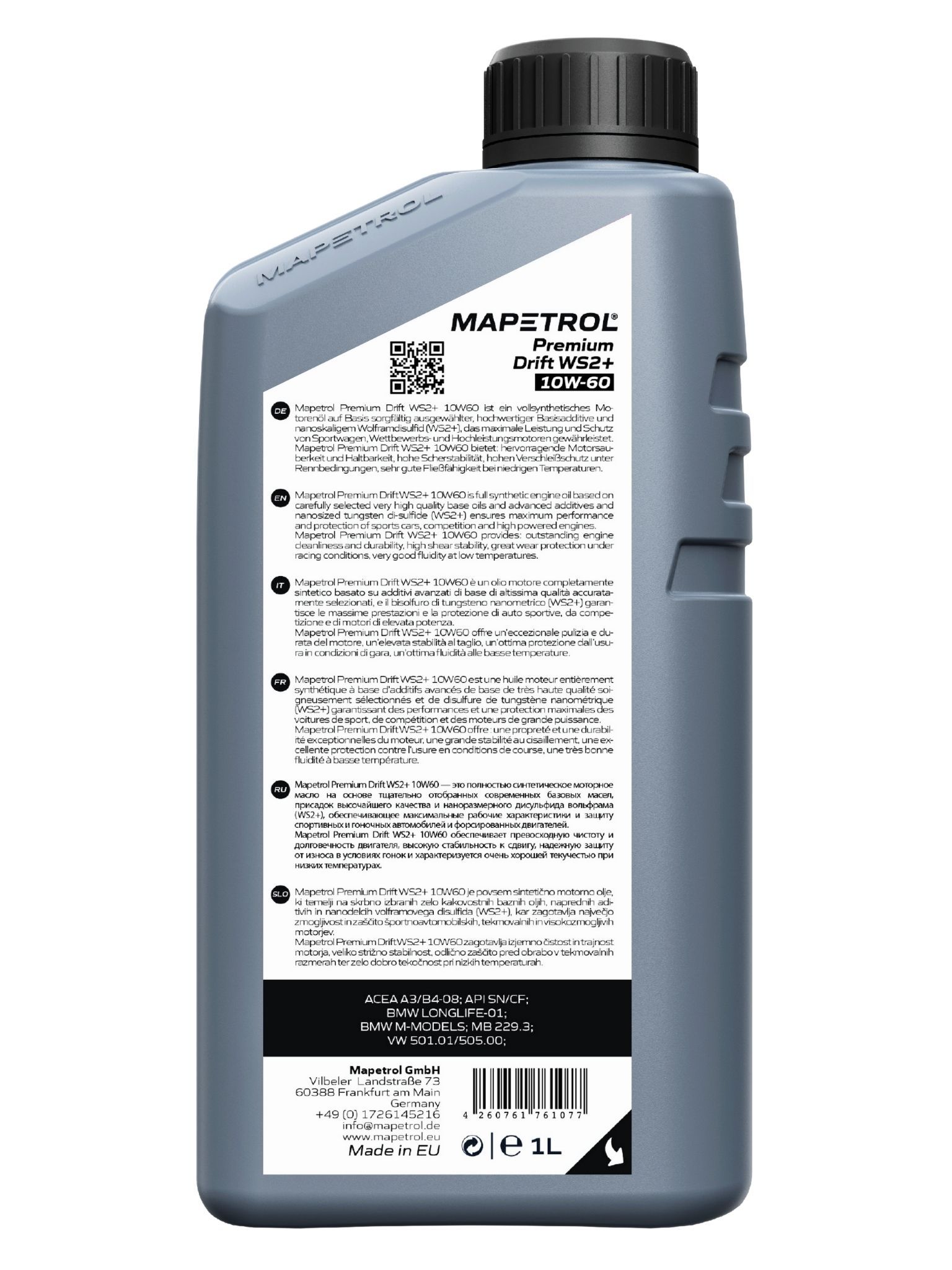 Mapetrol Premium Drift WS2+ 10W-60 1 Liter