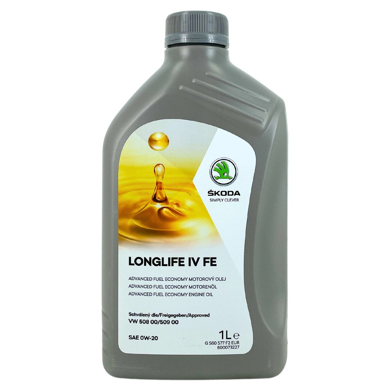 Original Skoda LongLife IV/4 FE SAE 0W-20 508.00 / 509.00 5x1 Liter