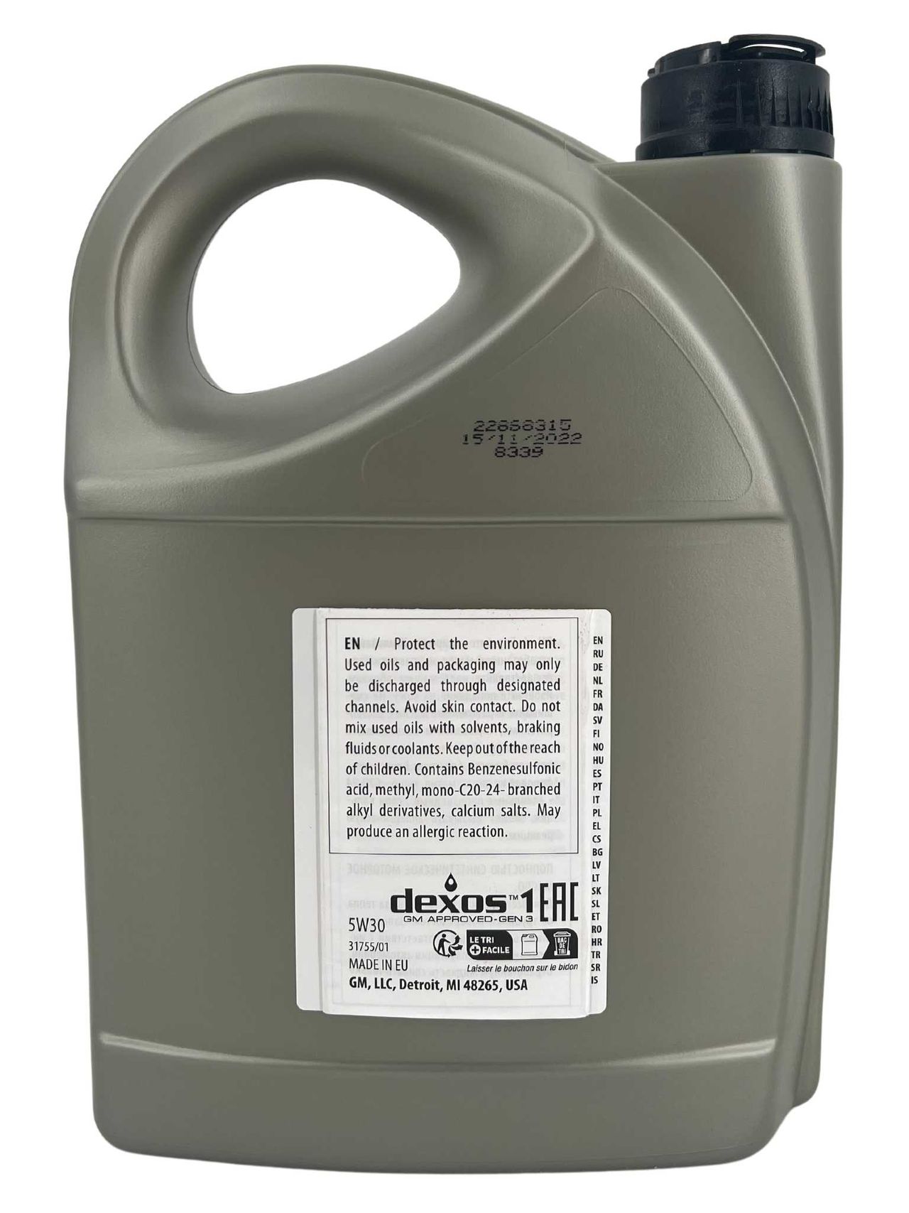 GM Dexos 1 GEN 3 5W-30 5 Liter