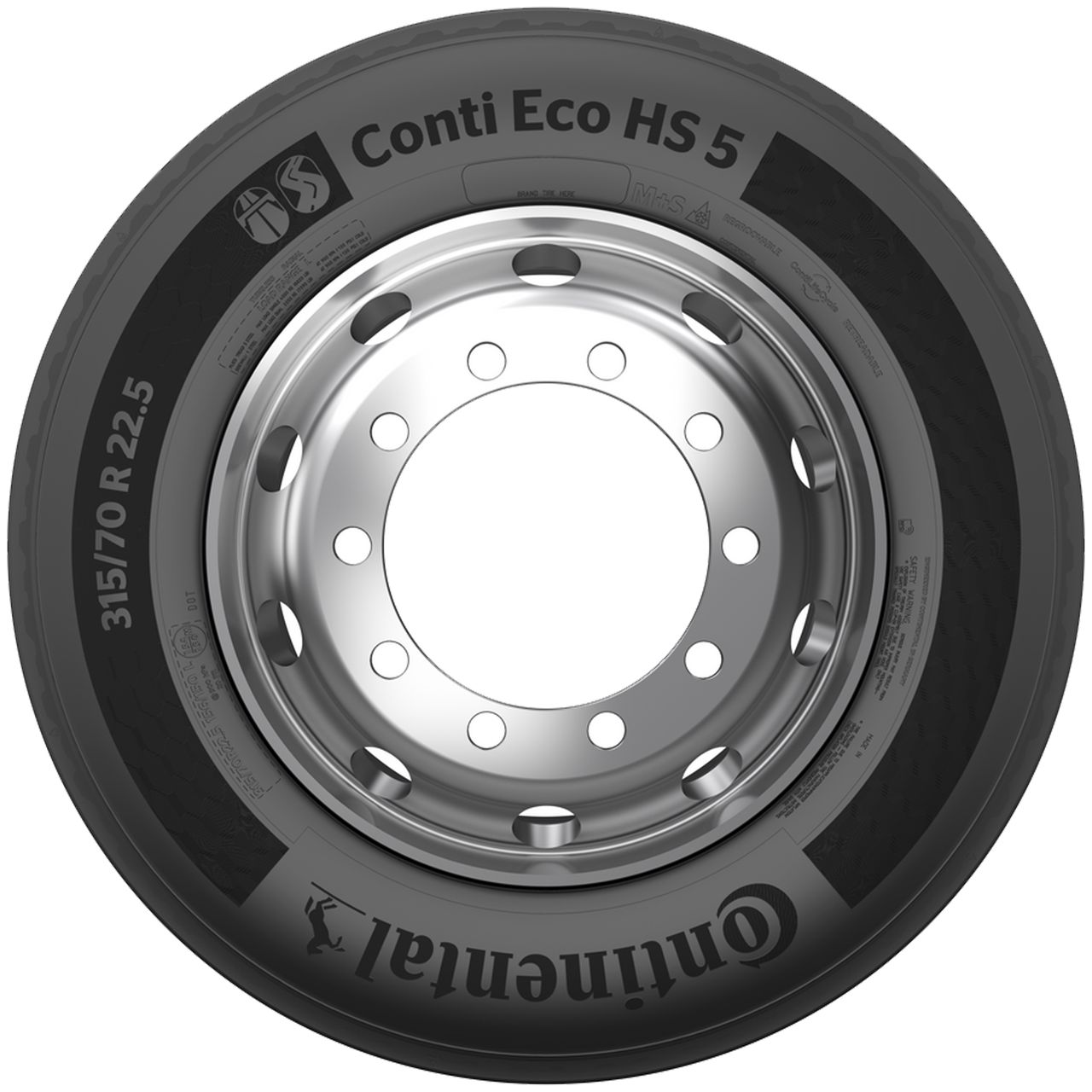 CONTINENTAL 315/80 R 22.5 TL 156/154L (150/150M) CONTI ECO HS 5 18PR M+S 3PMSF RFID LRJ
