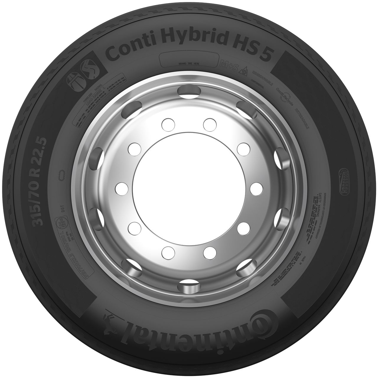 CONTINENTAL 315/80 R 22.5 TL 156/150L (154/150M) CONTI HYBRID HS5 20PR M+S 3PMSF LRL