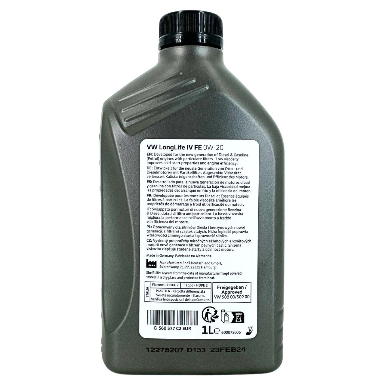 Original VW LongLife IV/4 FE SAE 0W-20 508.00 / 509.00 7x1 Liter