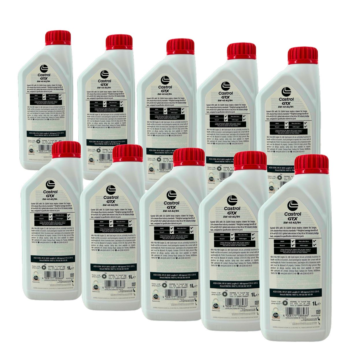 Castrol GTX 5W-40 A3/B4 10x1 Liter
