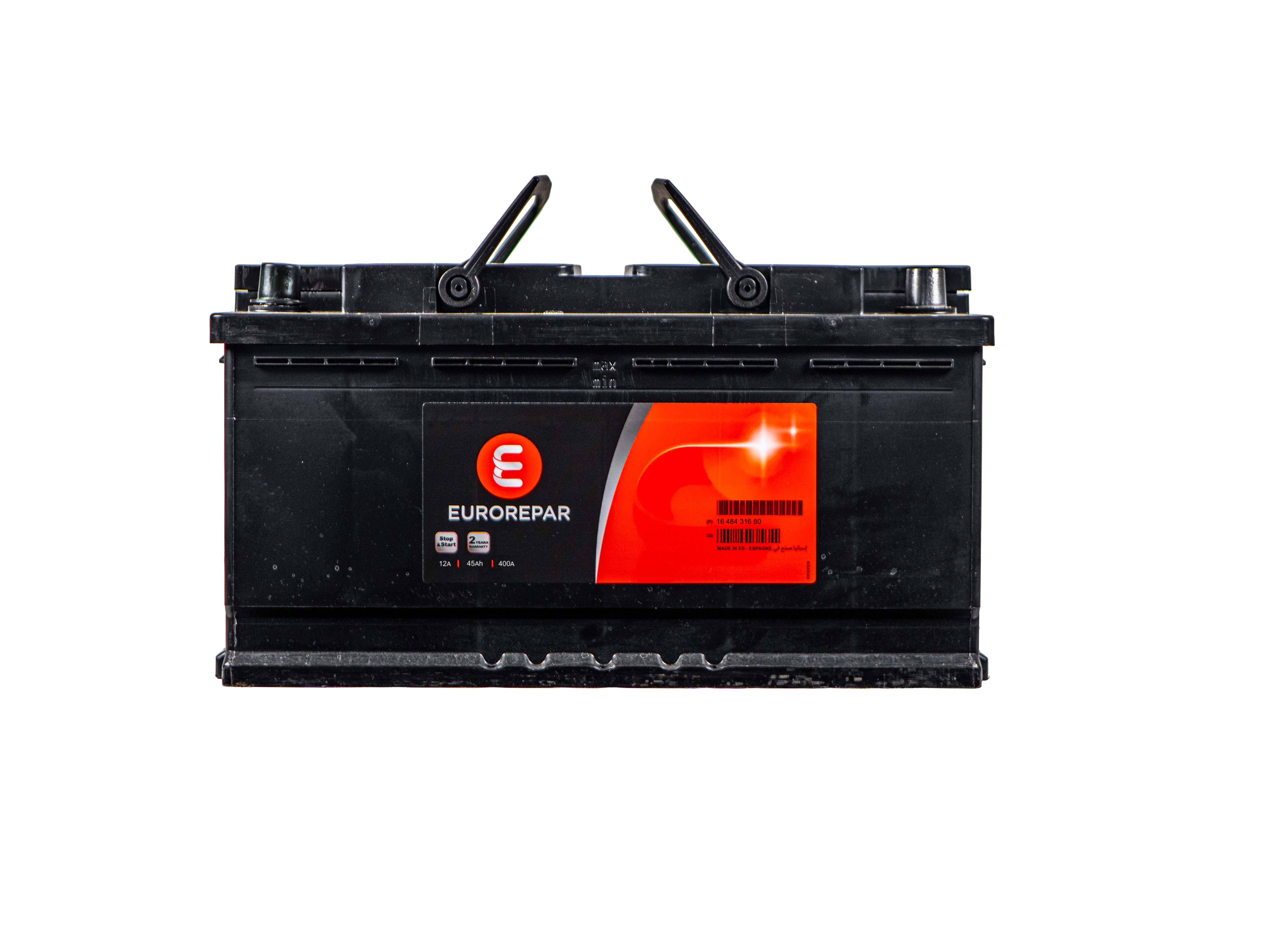 EUROREPAR STD Batterie Autobatterie Starterbatterie 12V 45Ah 400A/EN 1648431680