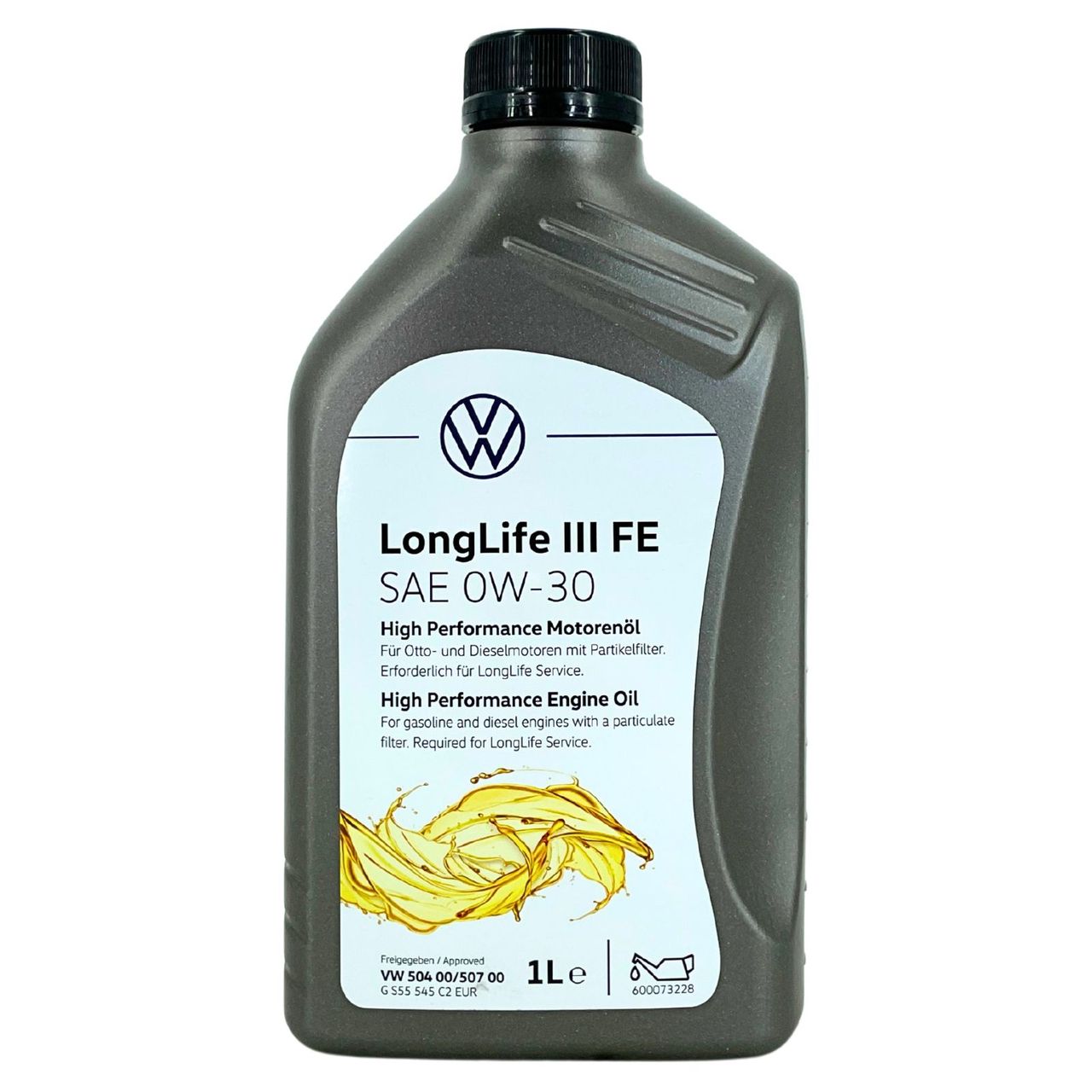 Original VW LongLife III/3 FE SAE 0W-30 504.00 / 507.00 4x1 Liter