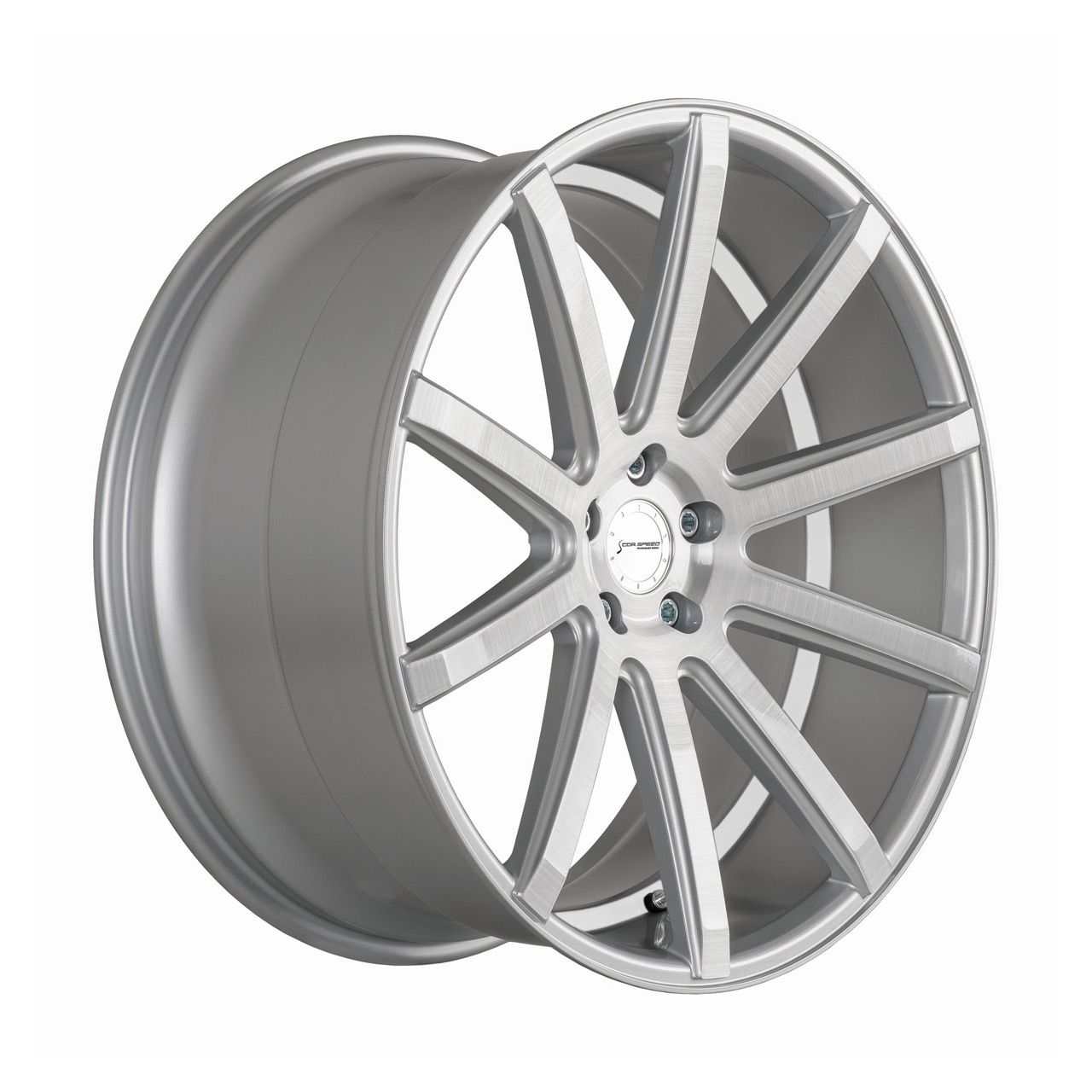 CORSPEED DEVILLE Silver-brushed-Surface/ undercut Color Trim weiß 10.5Jx21 5x108 ET45