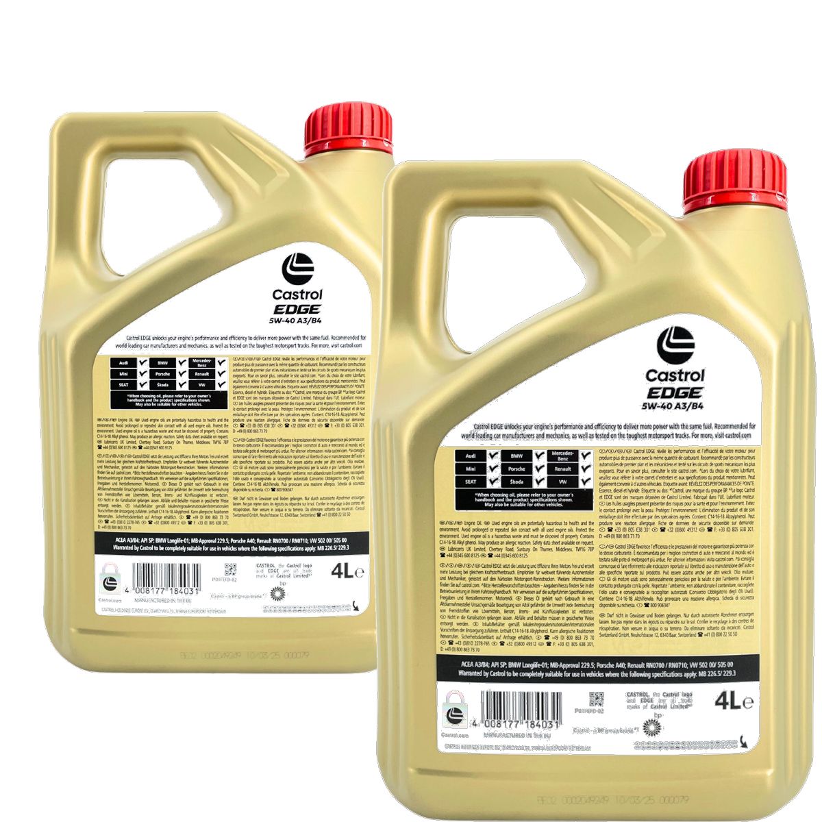 Castrol Edge 5W-40 A3/B4 2x4 Liter