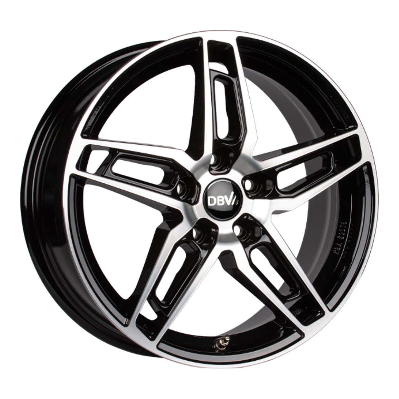DBV 5DS 005 schwarz glänzend frontpoliert 7.0Jx17 5x108 ET48