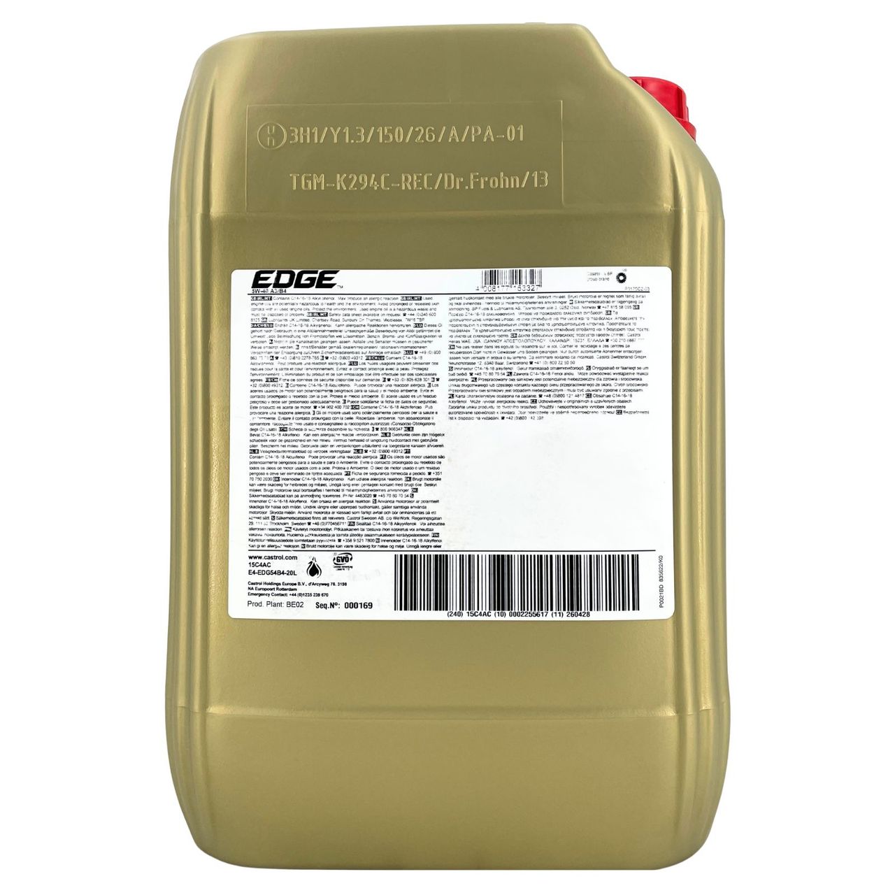 Castrol Edge 5W-40 A3/B4 20 Liter