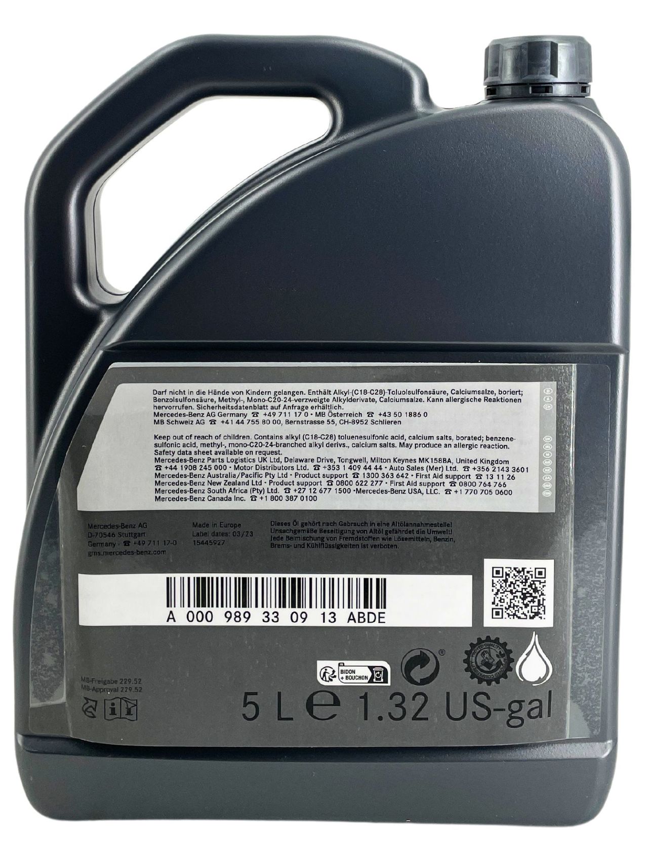 Mercedes 5W-30 229.52 3x5 Liter