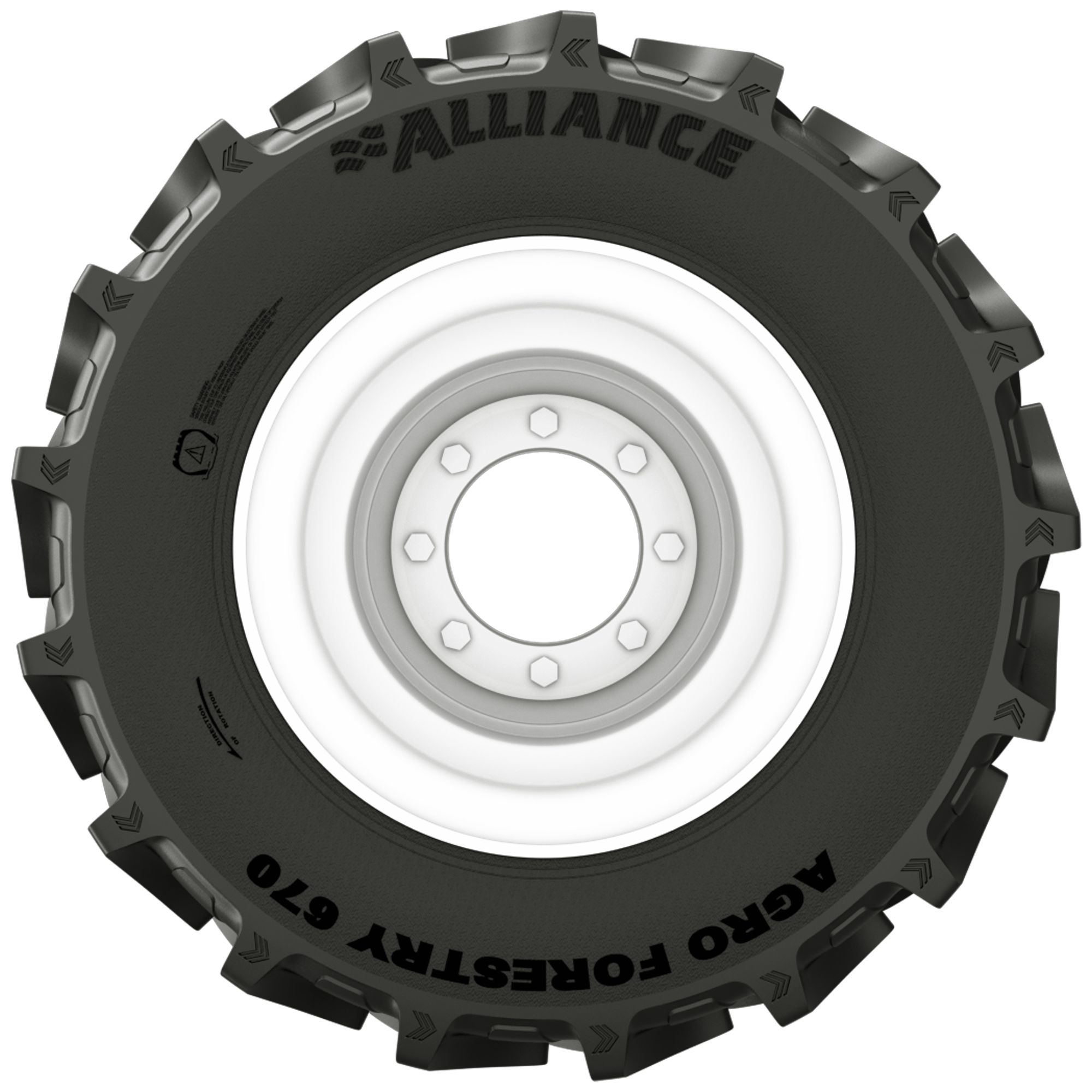 ALLIANCE 710/70 R 38 TL 168A8/175A2 AGRO FORESTRY 670 R-1W STEEL BELTED, ECE106