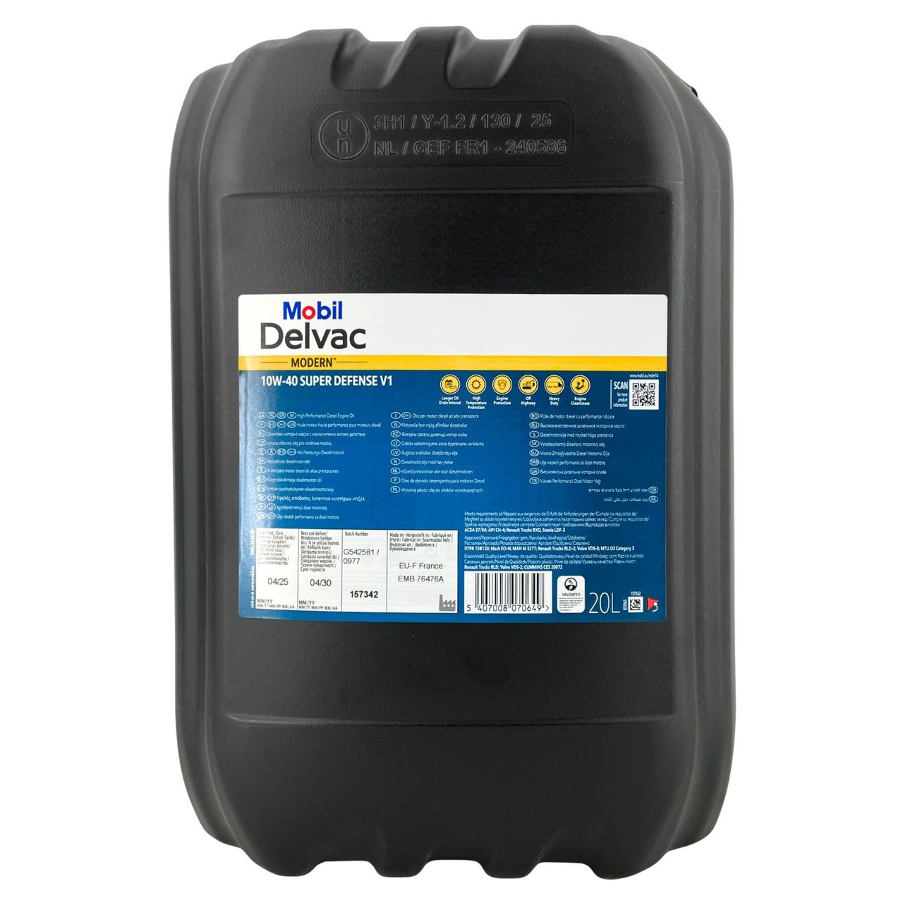 Mobil Delvac Modern 10W-40 Super Defense V1 20 Liter
