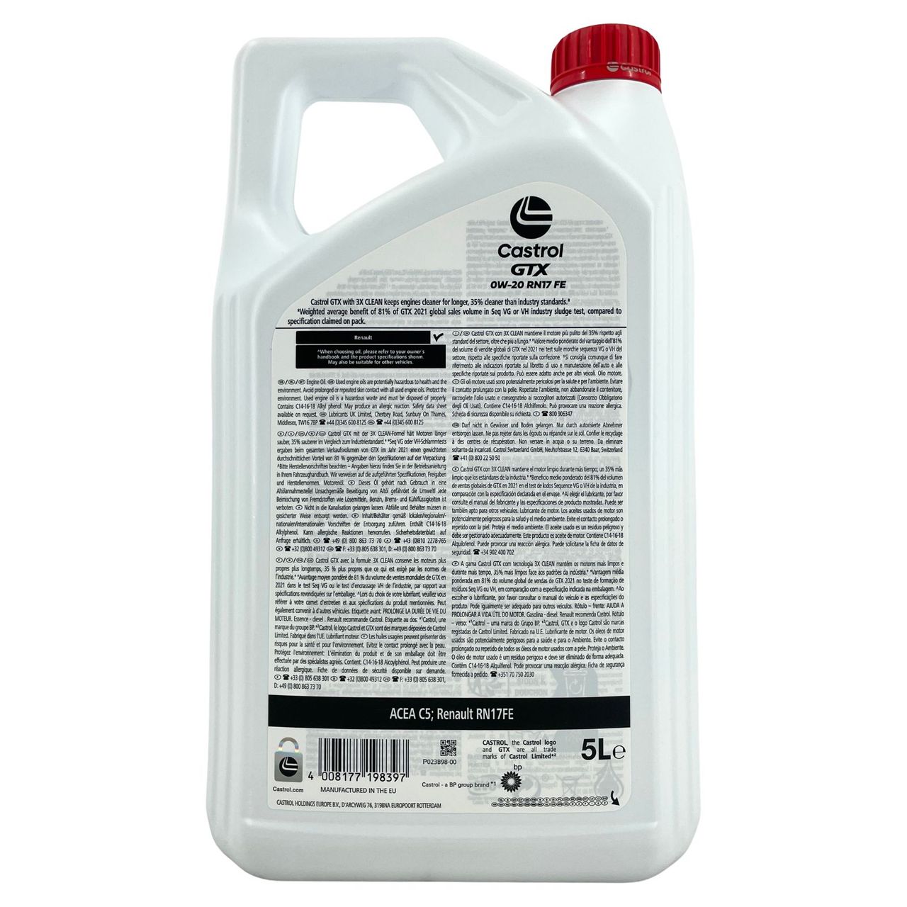 Castrol GTX 0W-20 RN17 FE 5 Liter