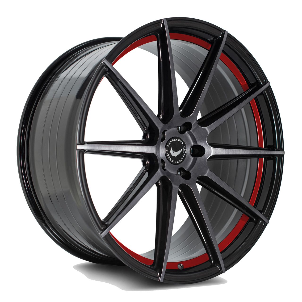 BARRACUDA PROJECT 2.0 silver brushed/ undercut Color Trim rot 10.5Jx21 5x114.3 ET40