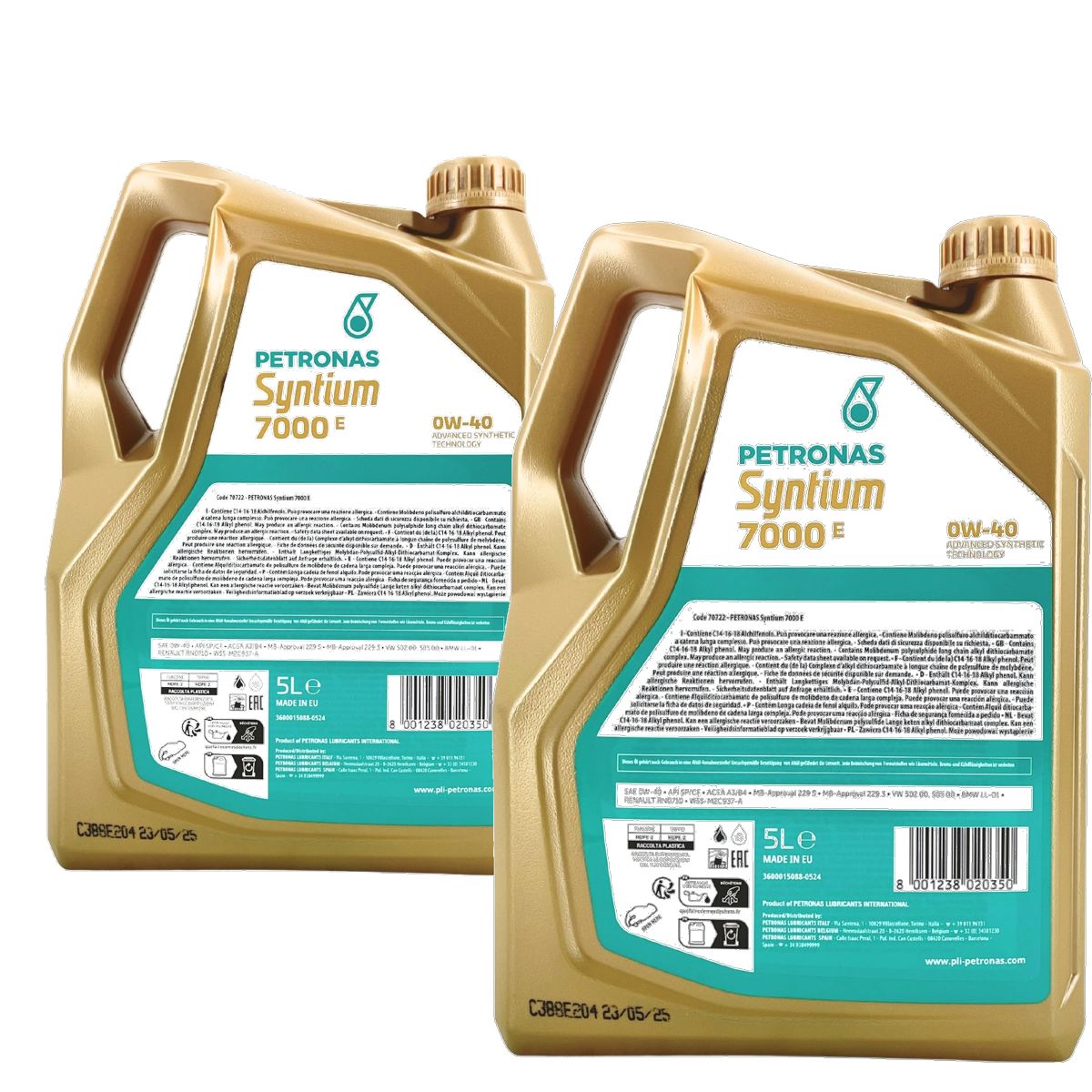 Petronas Syntium 7000 E 0W-40 SP 2x5 Liter