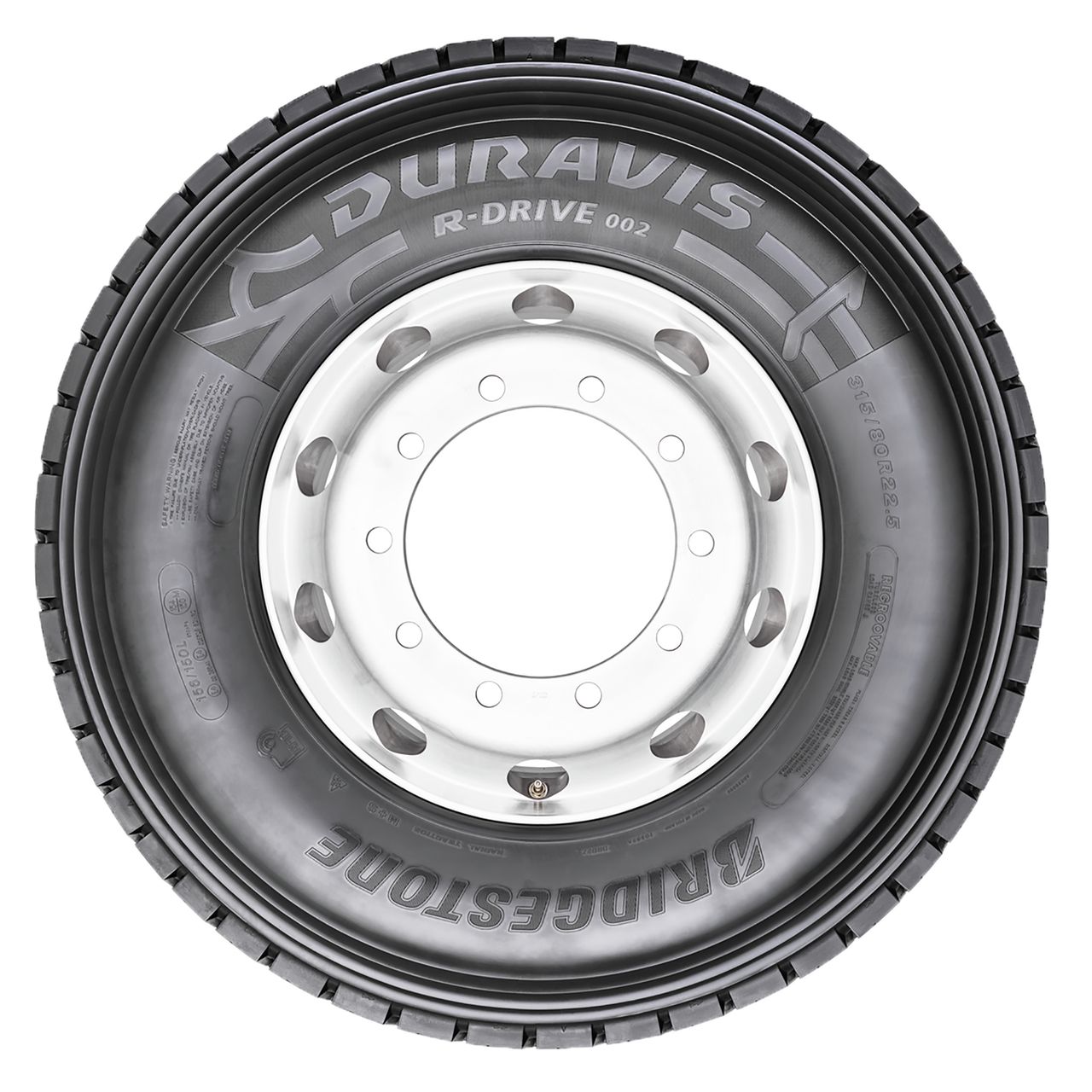 BRIDGESTONE 315/80 R 22.5 TL 156/150L (154/150M) DURAVIS R-DRIVE 002 M+S 3PMSF