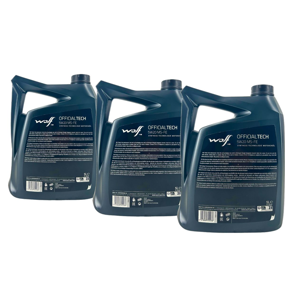 Wolf OfficialTech 5W-20 MS-FE 3x5 Liter