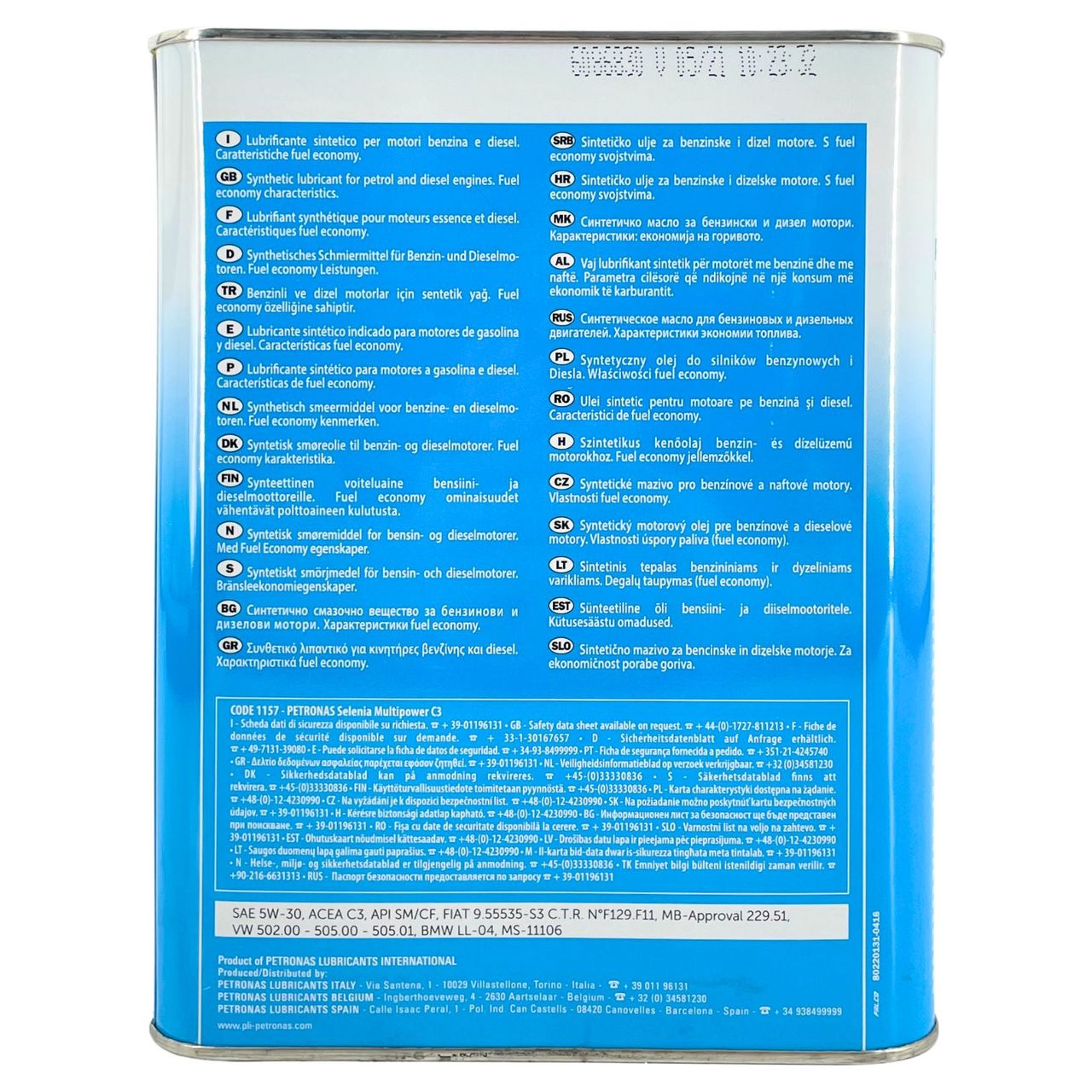 Selenia Multipower C3 5W-30 2 Liter