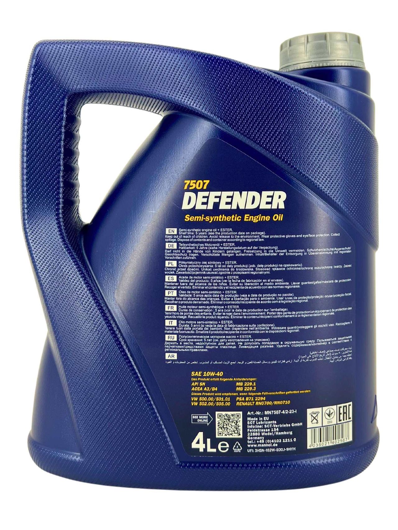Mannol Defender 10W-40 4 Liter