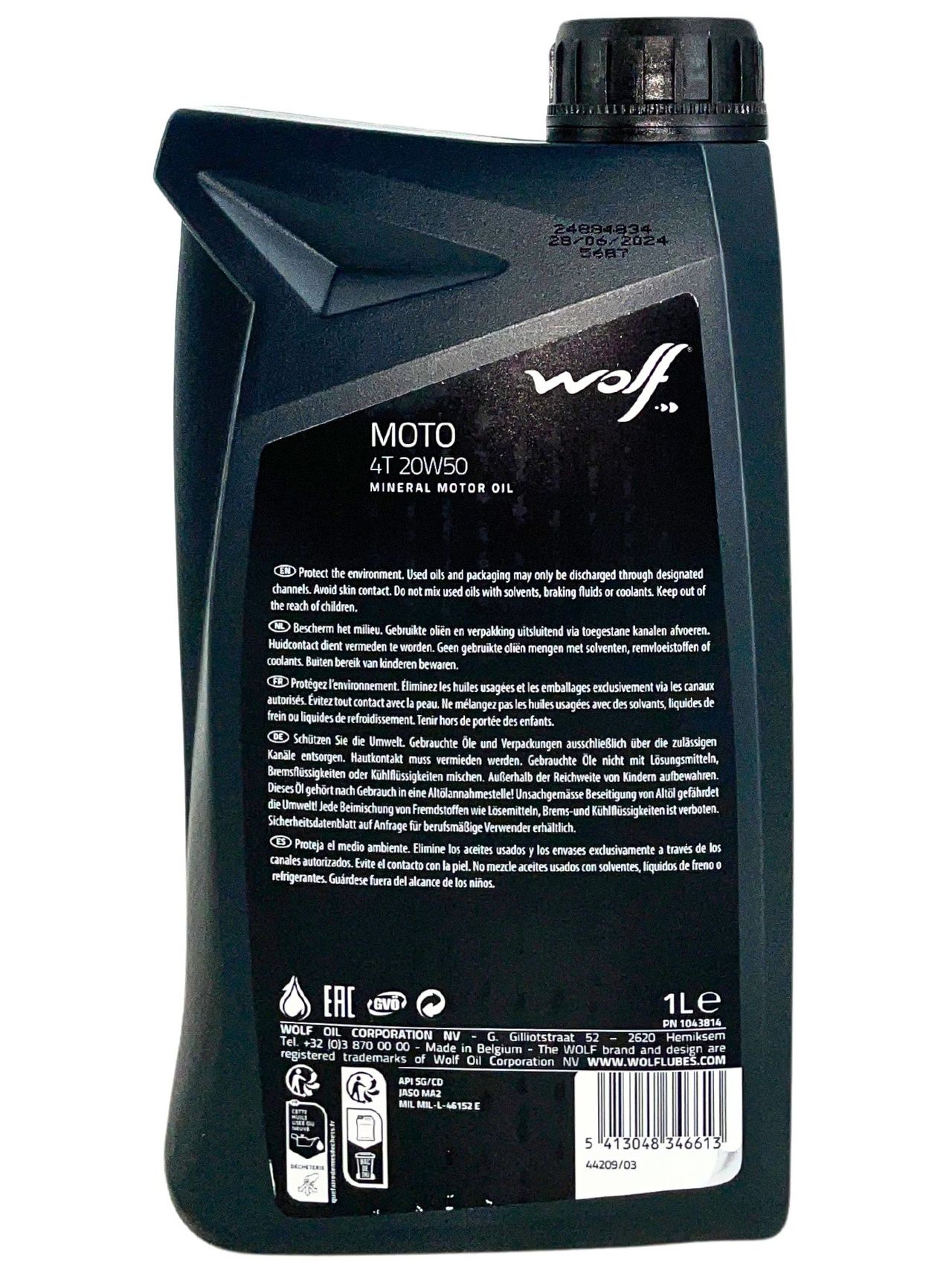 Wolf Moto 4T 20W-50 1 Liter