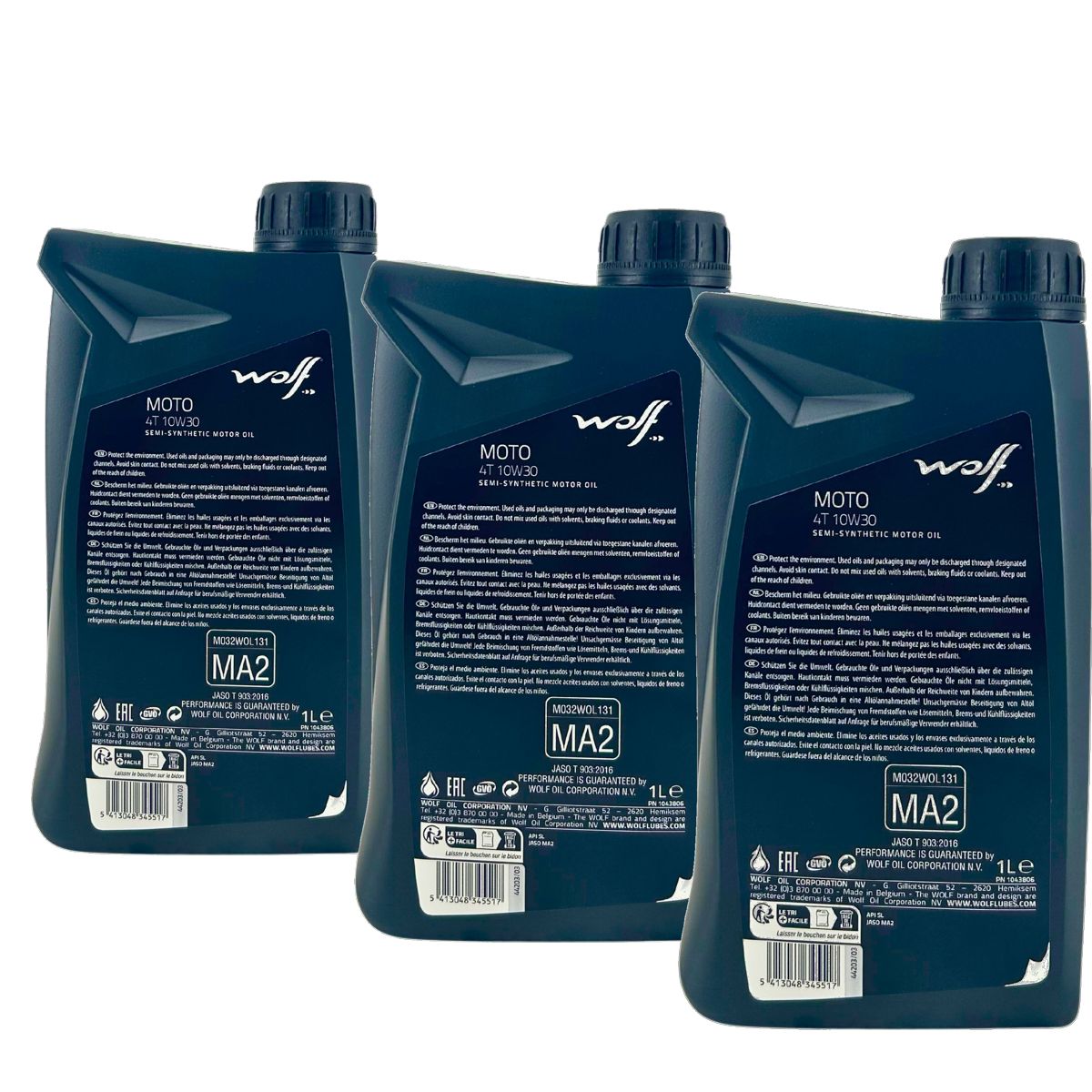 Wolf Moto 4T 10W-30 3x1 Liter