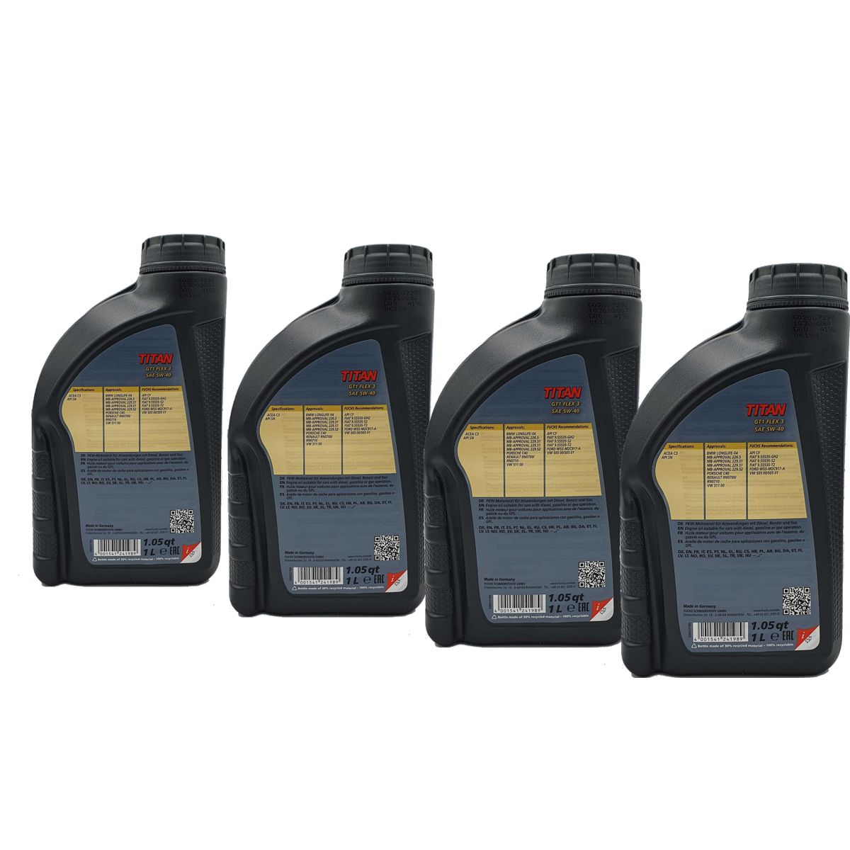 Fuchs Titan GT1 Flex 3 5W-40 4x1 Liter