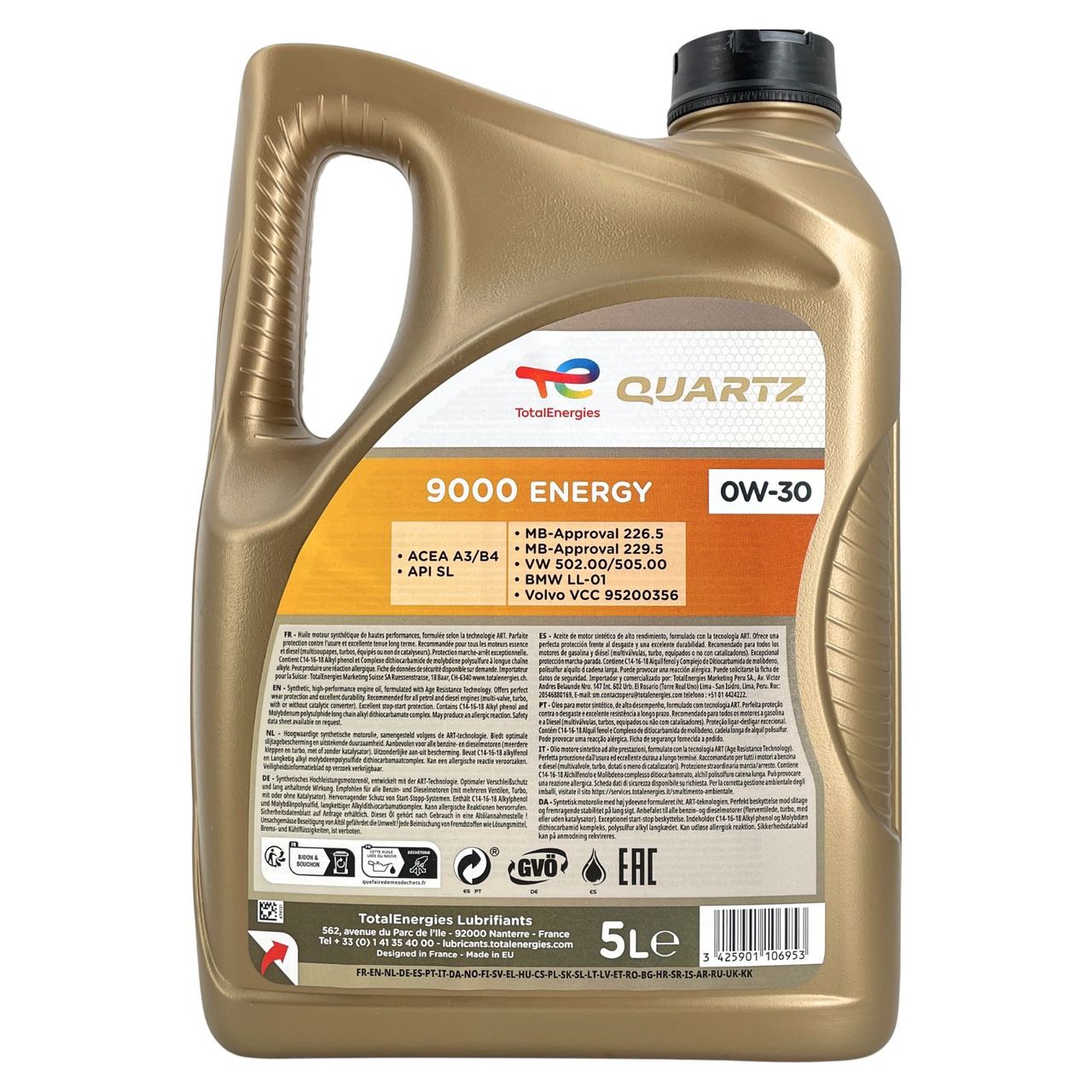 Total Quartz 9000 Energy 0W-30 5 Liter