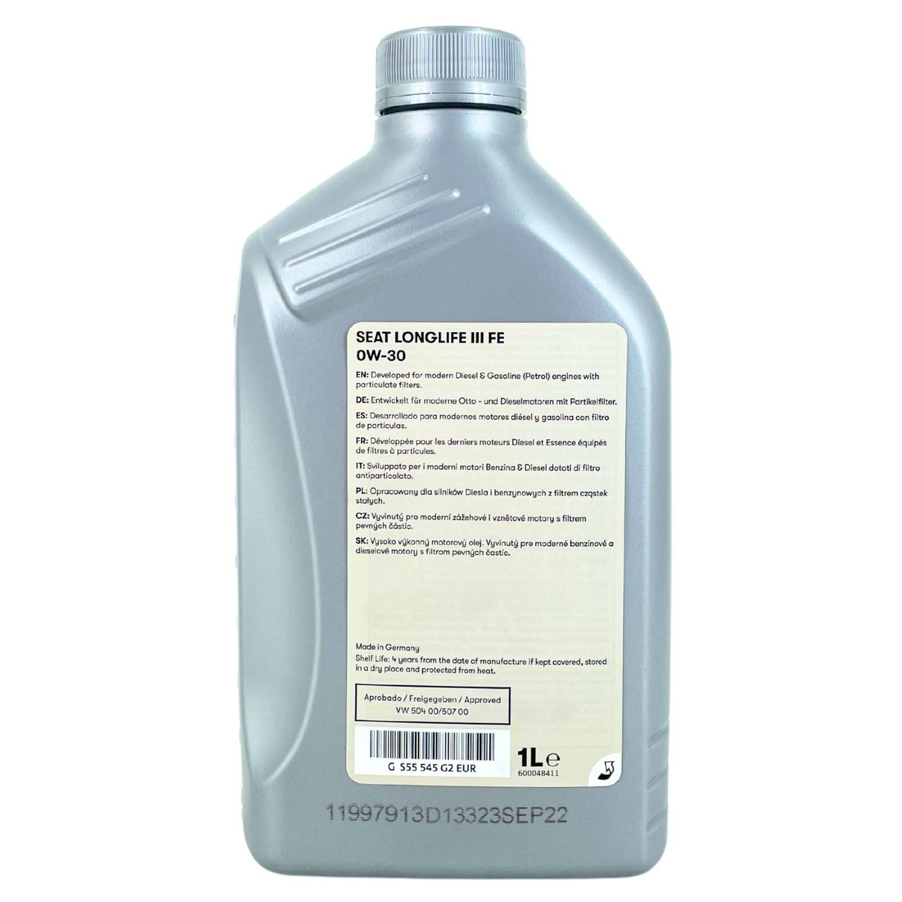 Original Seat LongLife III/3 FE SAE 0W-30 504.00 / 507.00 7x1 Liter