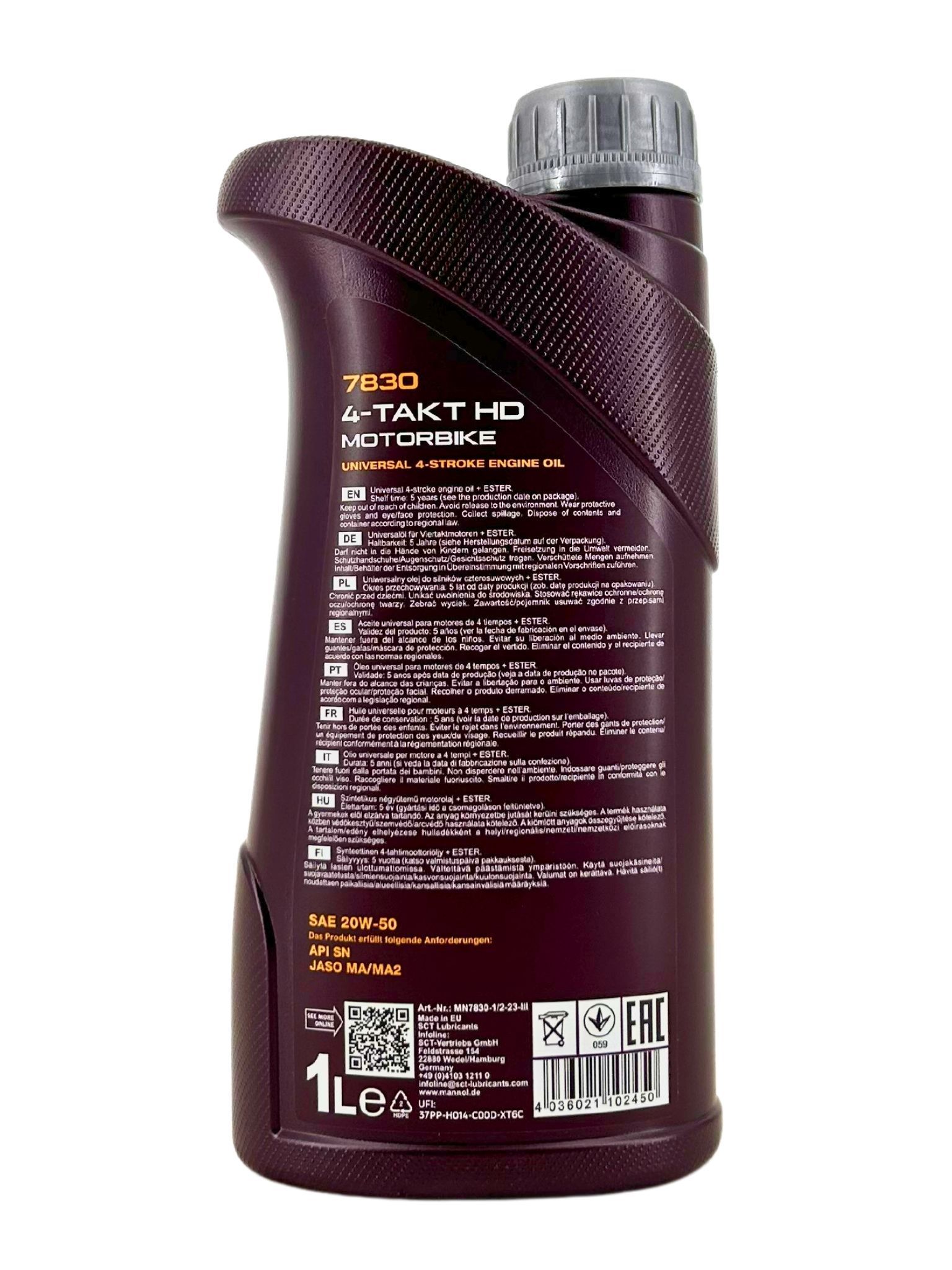 Mannol 4-Takt Motorbike HD 20W-50 1 Liter