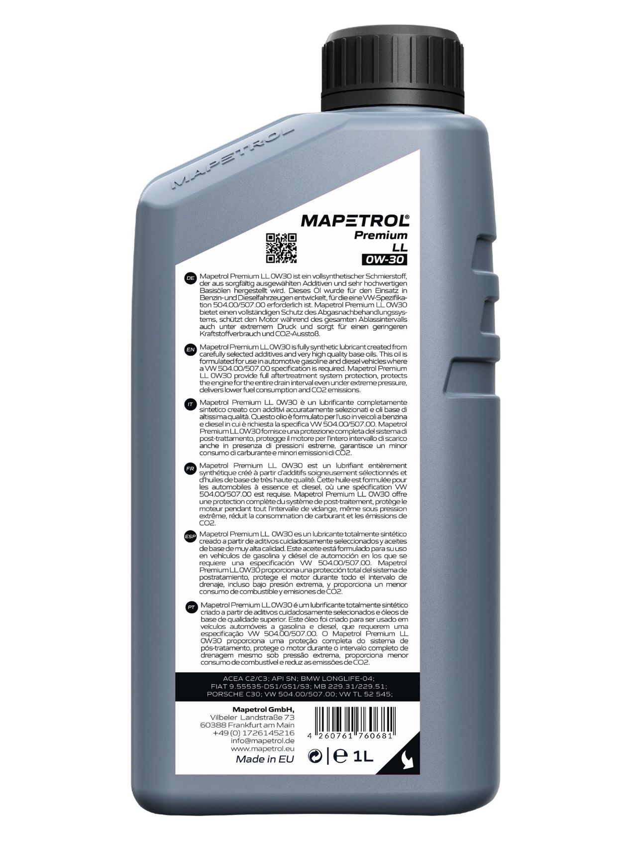 Mapetrol Premium LL 0W-30 1 Liter