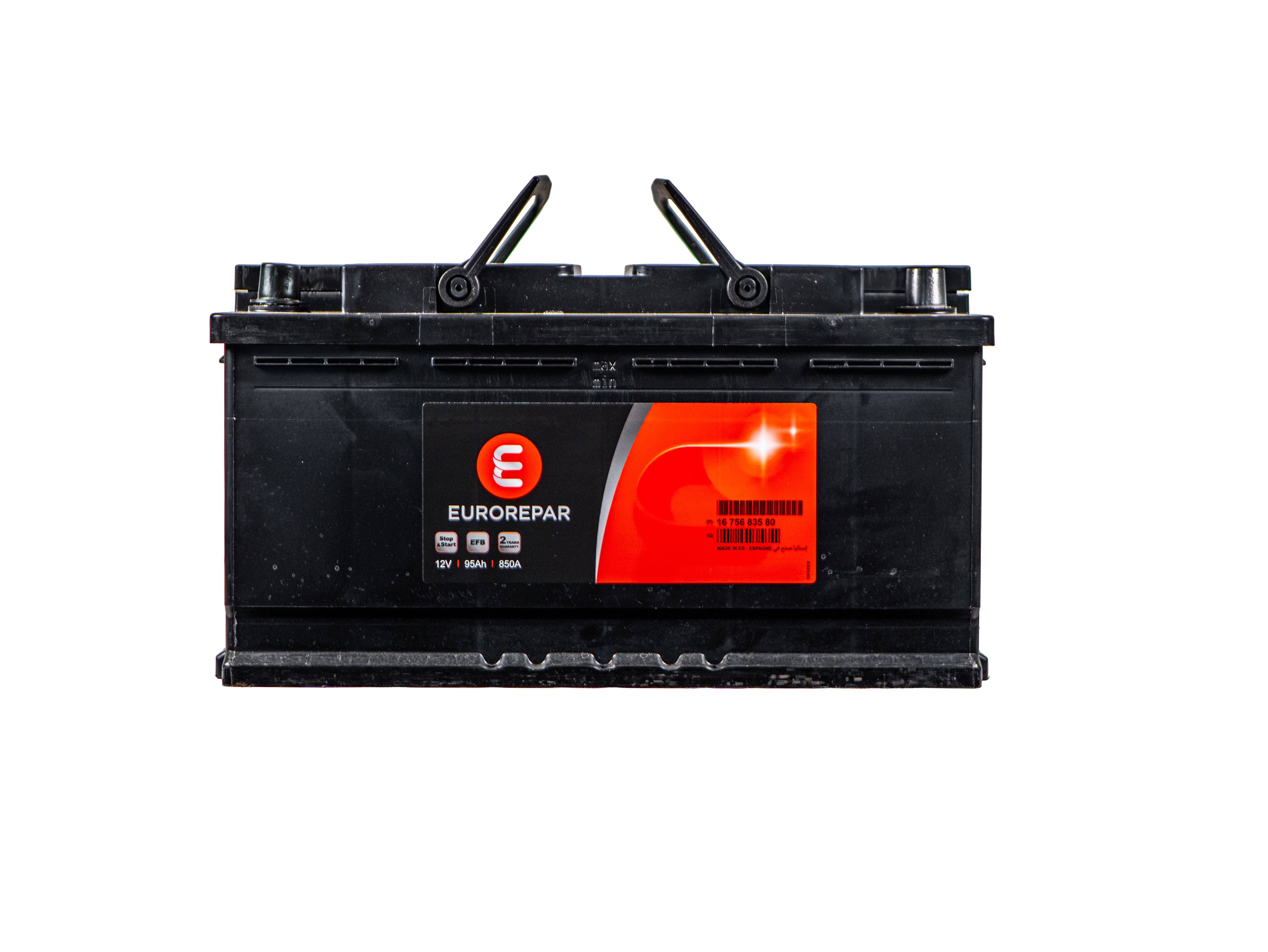 EUROREPAR EFB Batterie Autobatterie Starterbatterie 12V 95Ah 850A/EN 1675683580