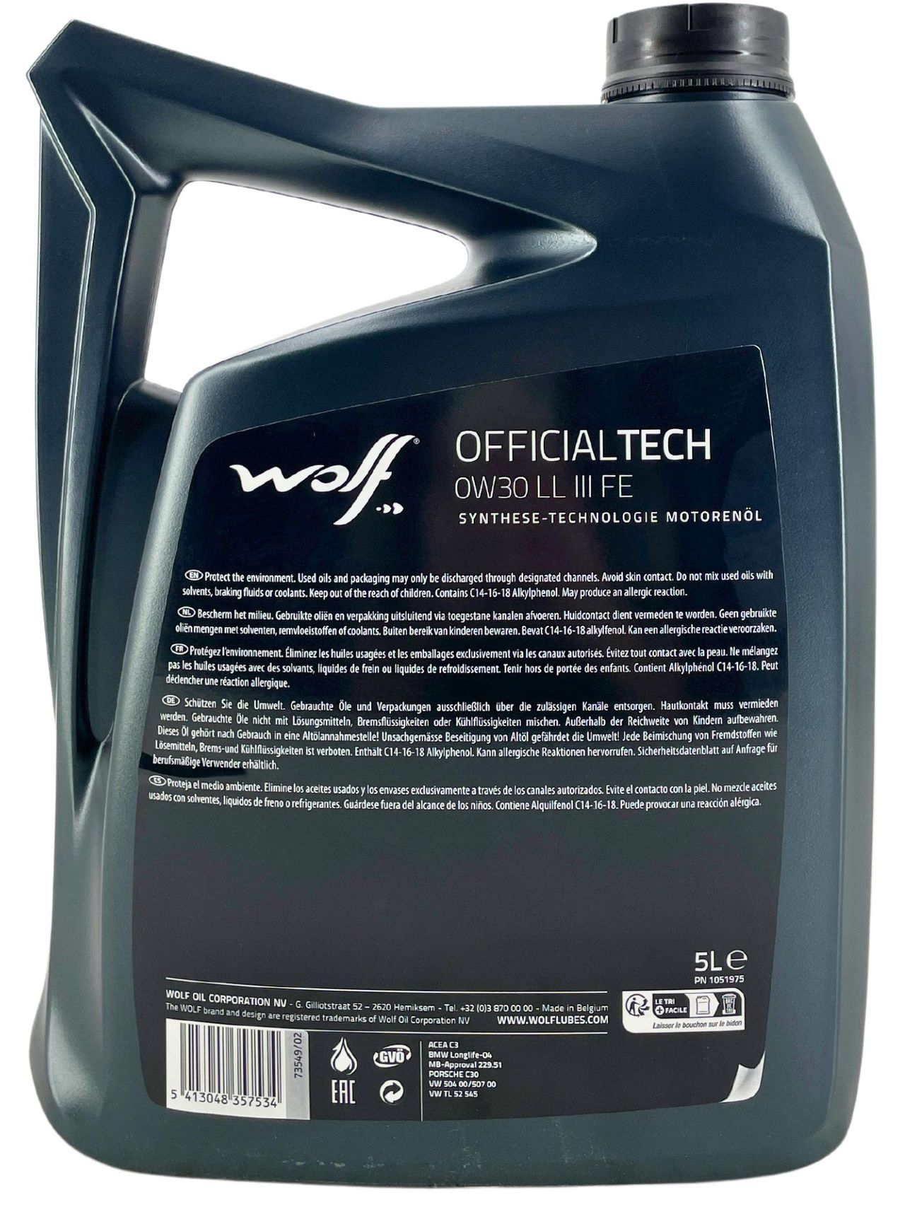 Wolf OfficialTech 0W-30 LL III FE 5 Liter